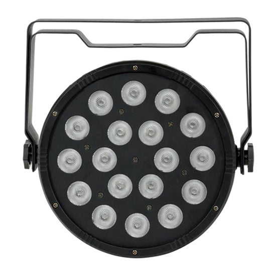 CR Lite Slim Par 56 LED Par can Stage Light 18 Pcs 1W RGB Tri Colour with Fade Strobe Auto Sound DMX Control