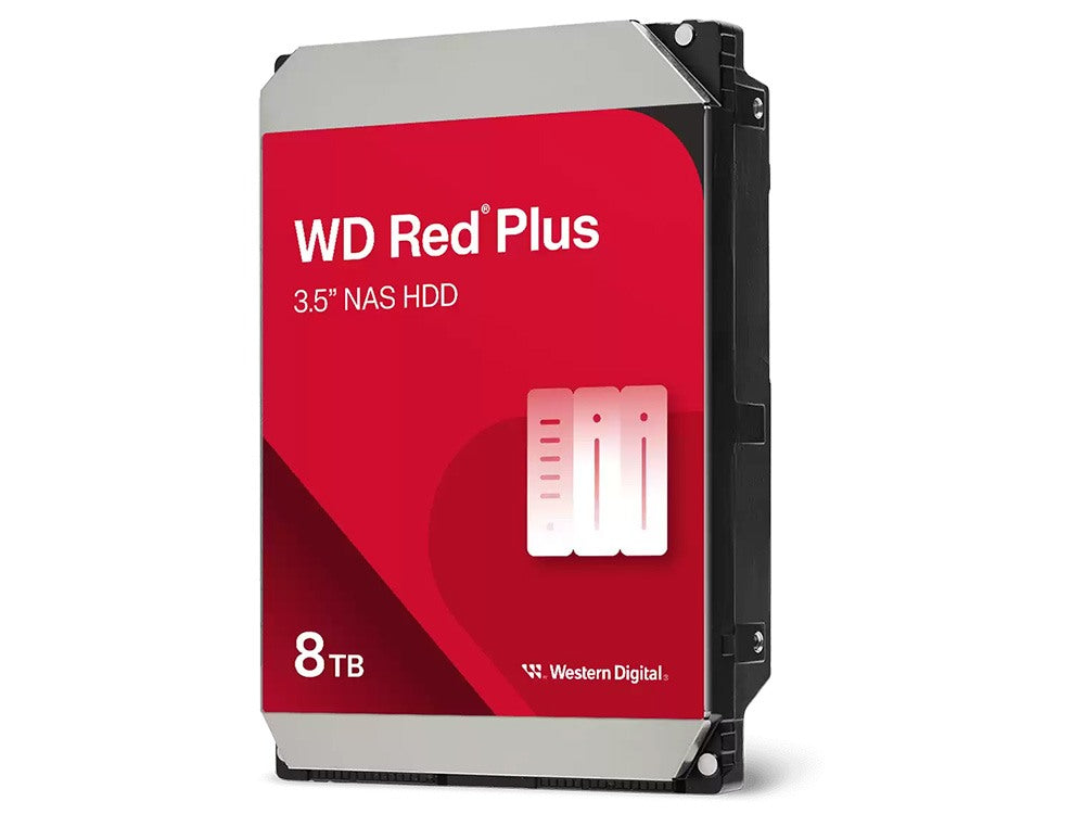 WD Red Plus WD80EFPX 8TB 5640RPM 256MB 3.5" NAS Internal Hard Drive, 3 Year Warranty