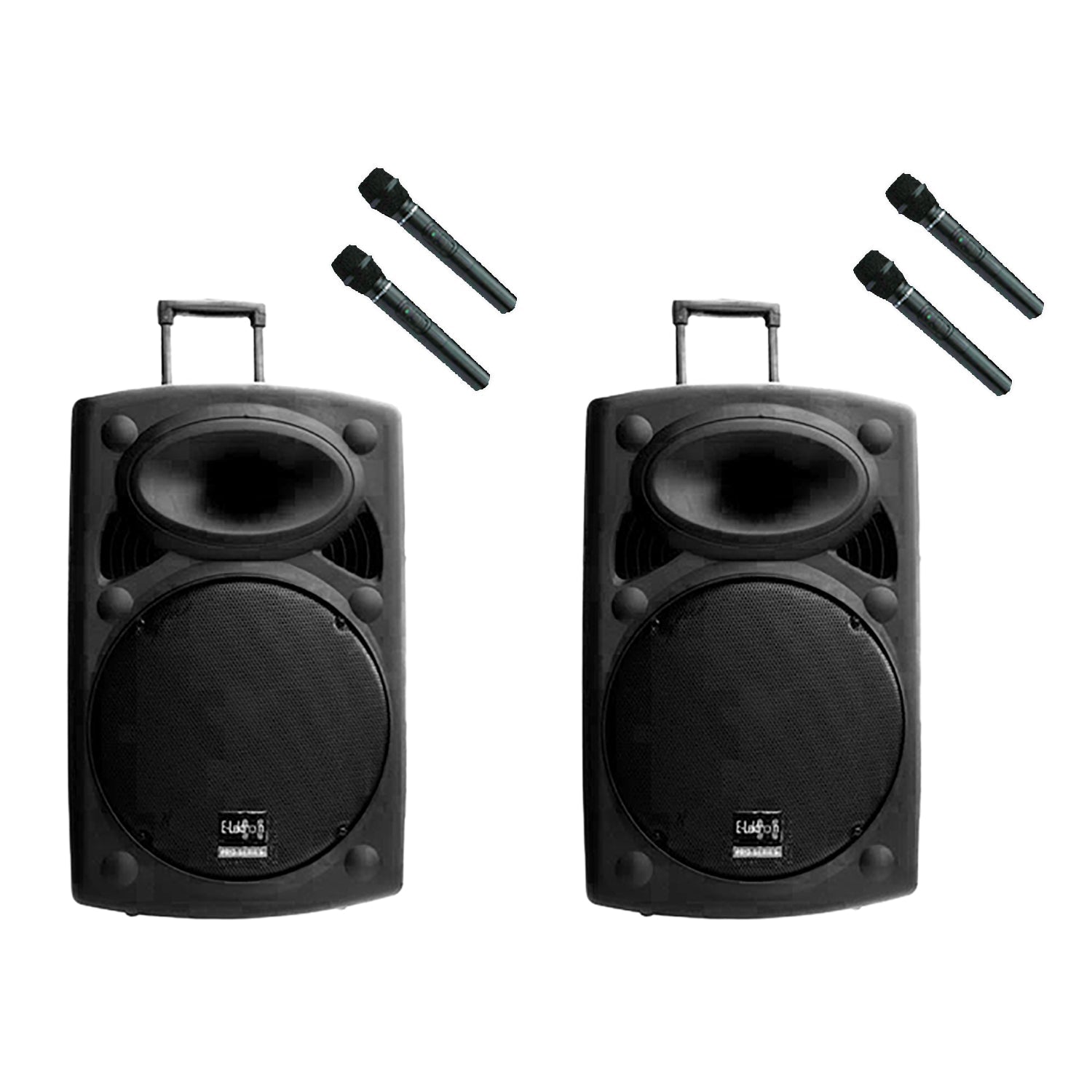 E-Lektron EL30-M Set 2X12" inch TWS Linkable Bluetooth 5.0 Portable 1400W Powerful PA Speakers Sound System