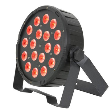 CR Lite Slim Par 56 LED Par can Stage Light 18 Pcs 1W RGB Tri Colour with Fade Strobe Auto Sound DMX Control