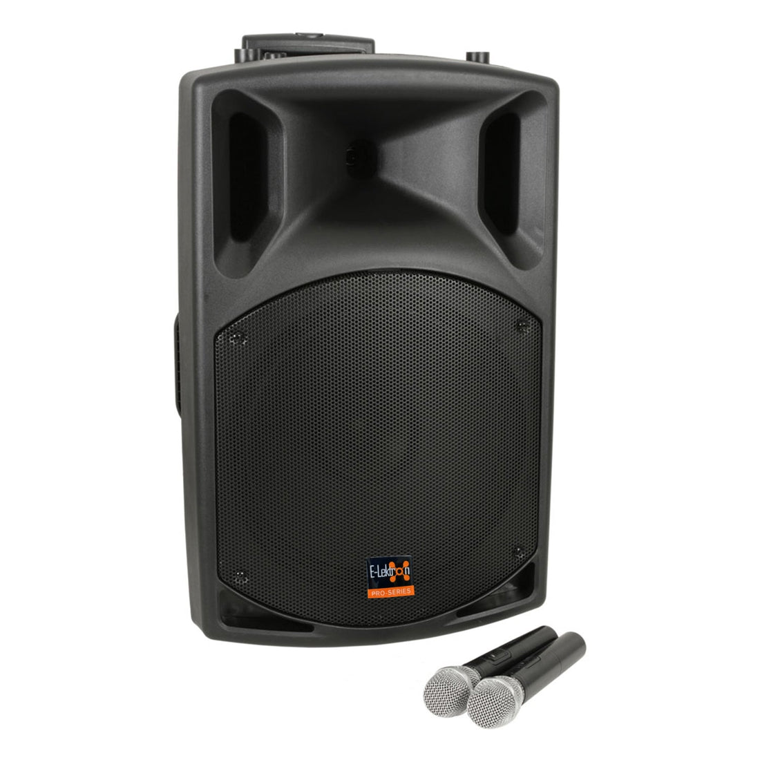 E-Lektron UHF38-MS 1800W 2X15" inch Bluetooth TWS Portable PA Speakers Set incl.2 UHF Mics and Stands