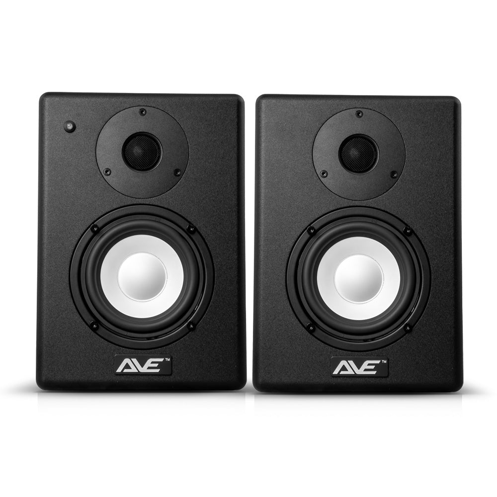 AVE Fusion 4 White Powered 4" Studio Monitor Pair