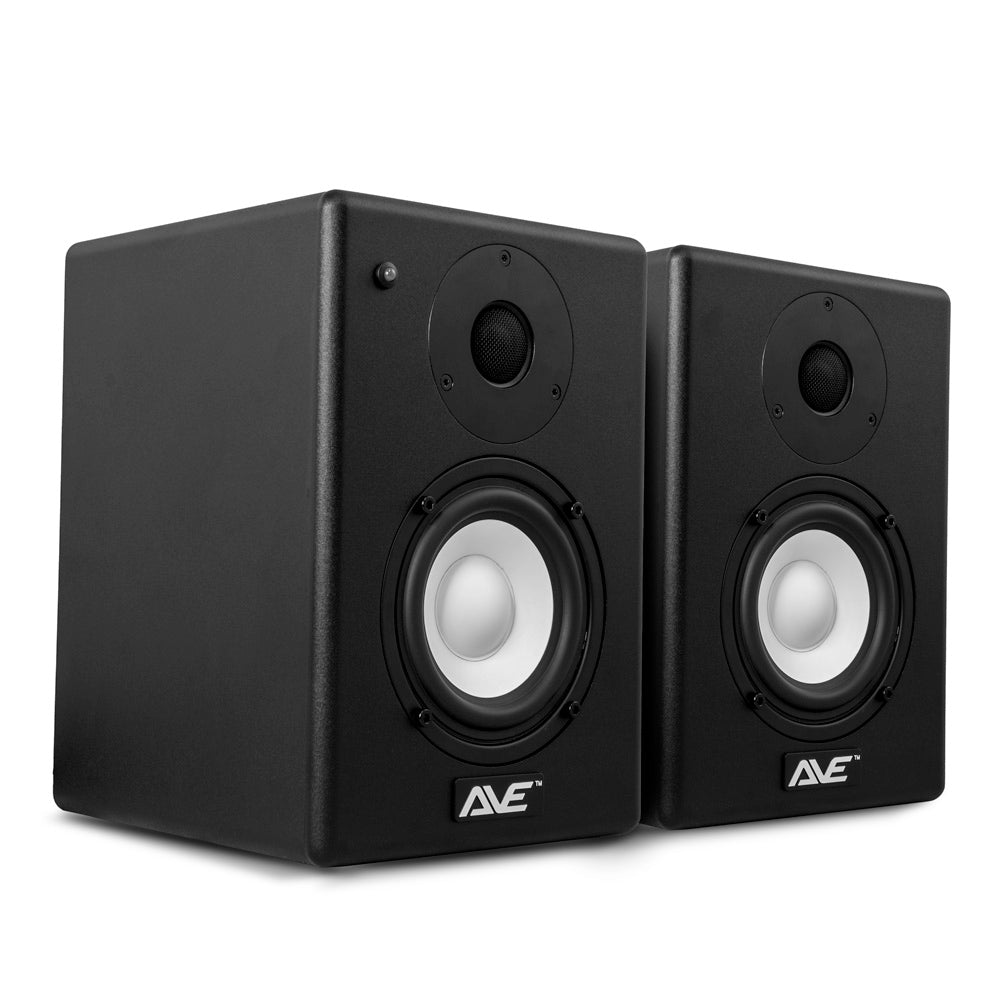 AVE Fusion 4 White Powered 4" Studio Monitor Pair