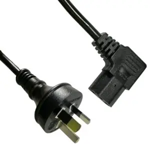 DL 1.8m IEC C13 Right Angled Plug 10A 240V Power Lead 1 Pcs