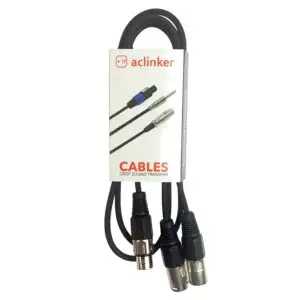 XLR Splitter Cable 3 Pin XLR Female to Dual XLR Male Patch Y Cable Balanced Microphone Splitter Cord Audio Adaptor 6 M