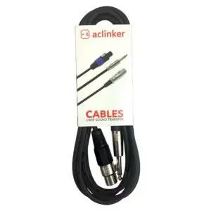 Female XLR to 1/4 6.35mm TS Mono Jack Unbalanced Microphone Cable Mic Cord for Dynamic Microphone 1.5 Meter