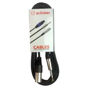 6.35mm 1/4 inch TS Mono to XLR Male Unbalanced Cable Gold Plated Quarter inch to Male XLR Microphone Cable Interconnect Cable 3.0 Meters