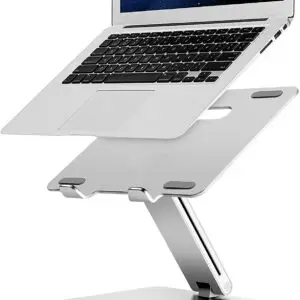 DL Foldable Laptop Stand Riser Ergonomic Desk Mount Aluminum Alloy Height & Tilt Adjustable Compatible with 10-17Notebook MacBook Max Load 8kg