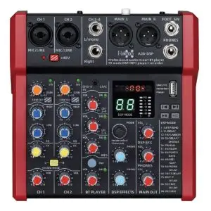 E-lektron A28 DSP FX Studio Audio Mixer 6-Channel with Bluetooth USB Play Audio interface