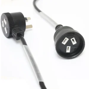 DL 5 Meters Black Piggyback Plug Main Power Extension Cord 240V 3 Pin 10A 1.0mm Cable