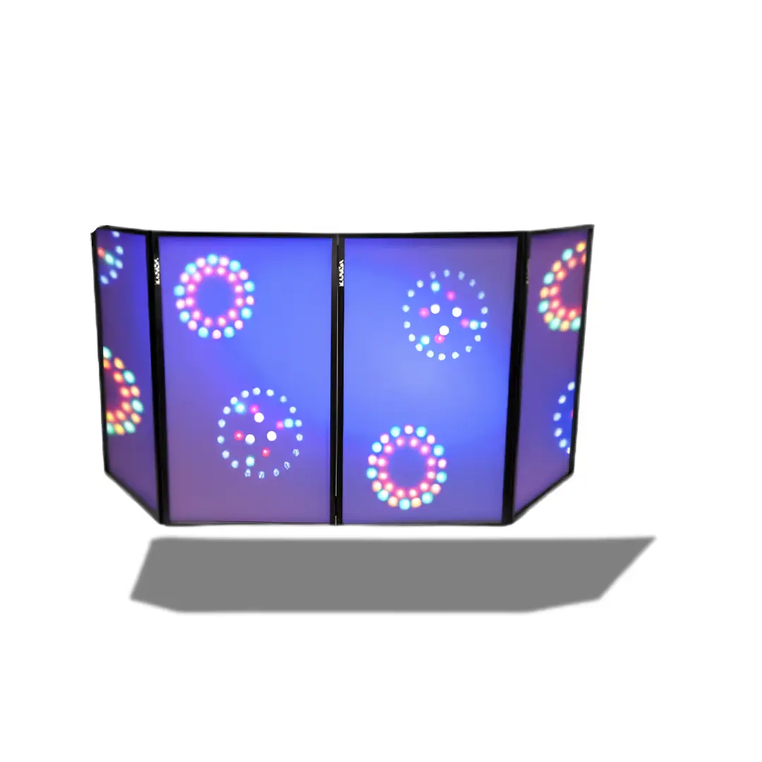 Vonyx DJ Screen Foldable DJ Facade – 4 Lycra Panels - Image 4