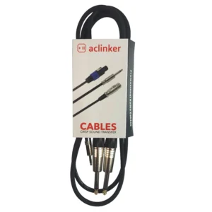 1/8 3.5 mm TRS Stereo to Dual 1/4 6.35 Mono Jack Stereo Cable Y-Splitter Aux Mini Jack to Jack Breakout Cord 1.5 Meter