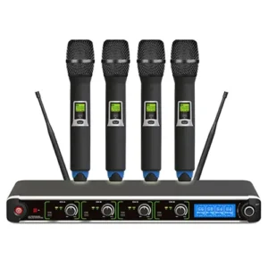 UF-4013 Dynamic Digital 400 Channels UHF Wireless Tunable 4 Handheld Microphon System