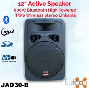 E-Lektron JAD30 12" inch Bluetooth Powered Speaker Digital TWS Sound System