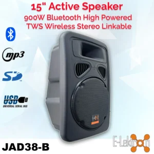 E-Lektron JAD38 15" inch Bluetooth Powered Speaker Digital TWS Sound System