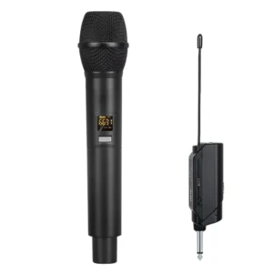 E-lektron U1 Dynamic UHF 20 Channels Tunable Universal 1 Wireless Handheld Microphone System With Mini Plug Receiver