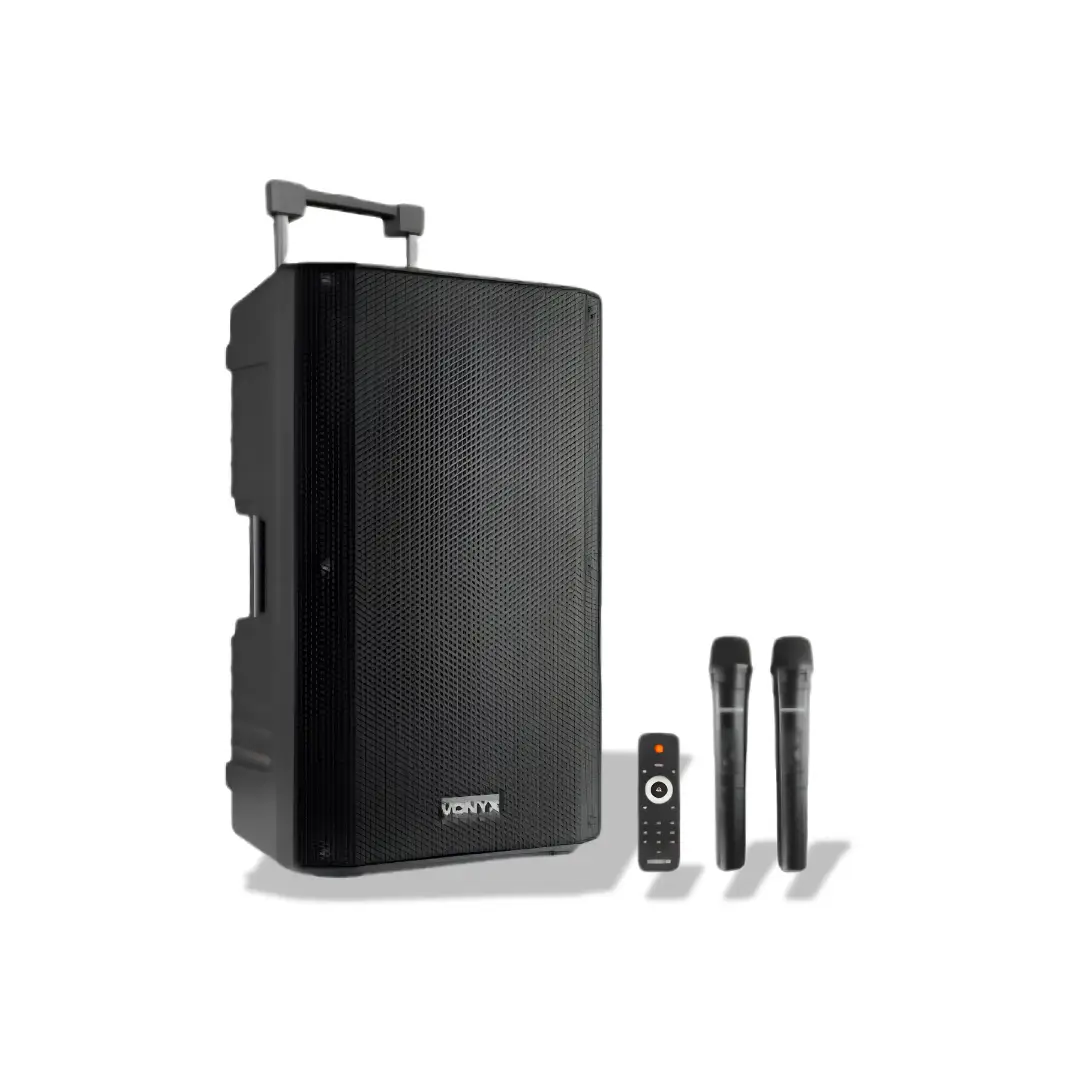Vonyx VSA700-PA 15″ Portable PA Speaker with Wireless Mics - Image 3